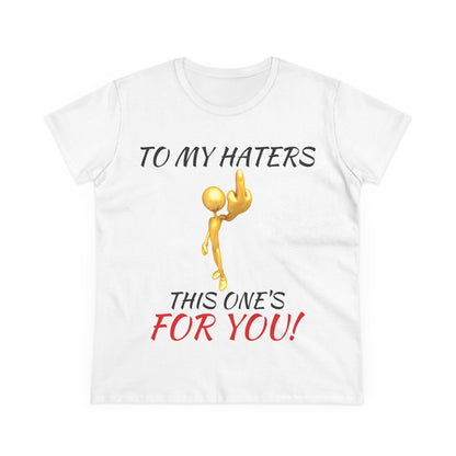 Funny Middle Finger Graphic Tee- Women's