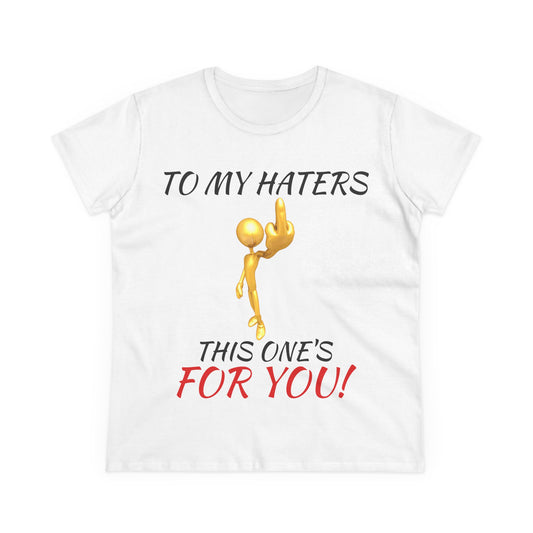 Funny Middle Finger Graphic Tee- Women's