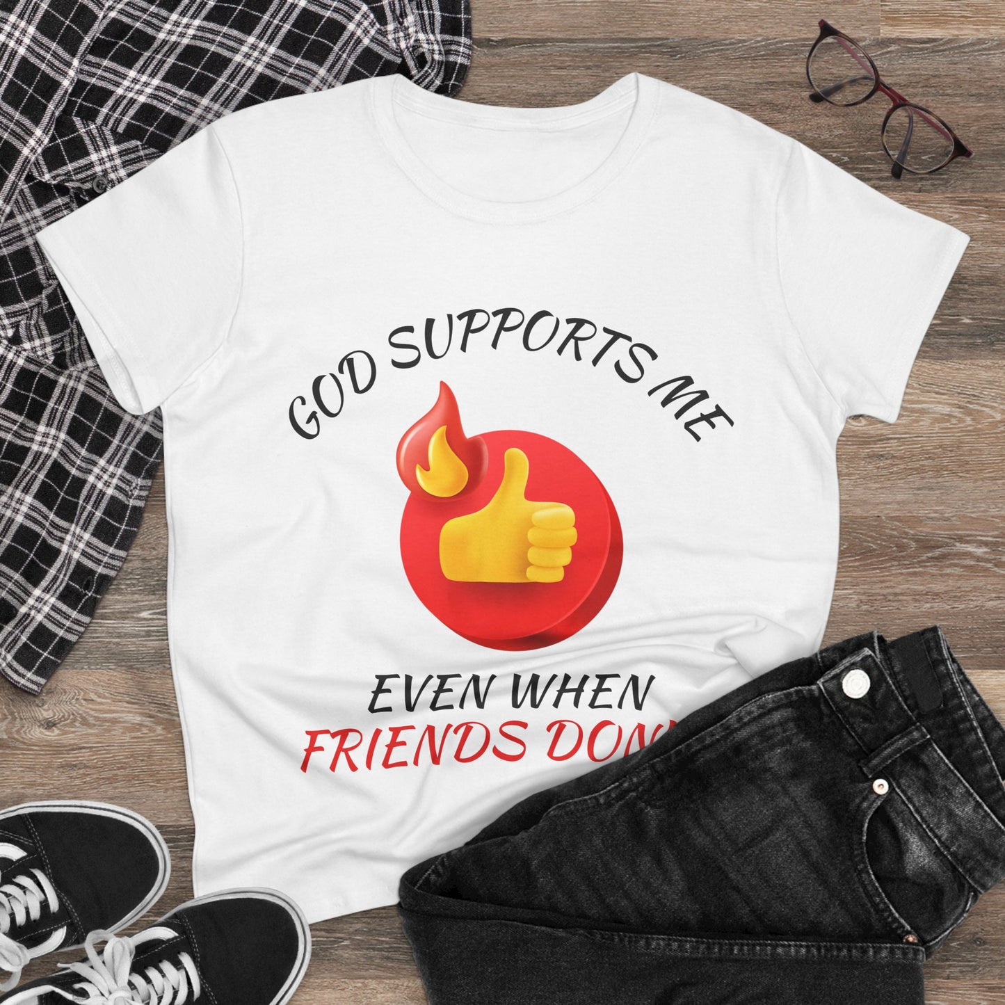 "God Supports Me" Women's Tee