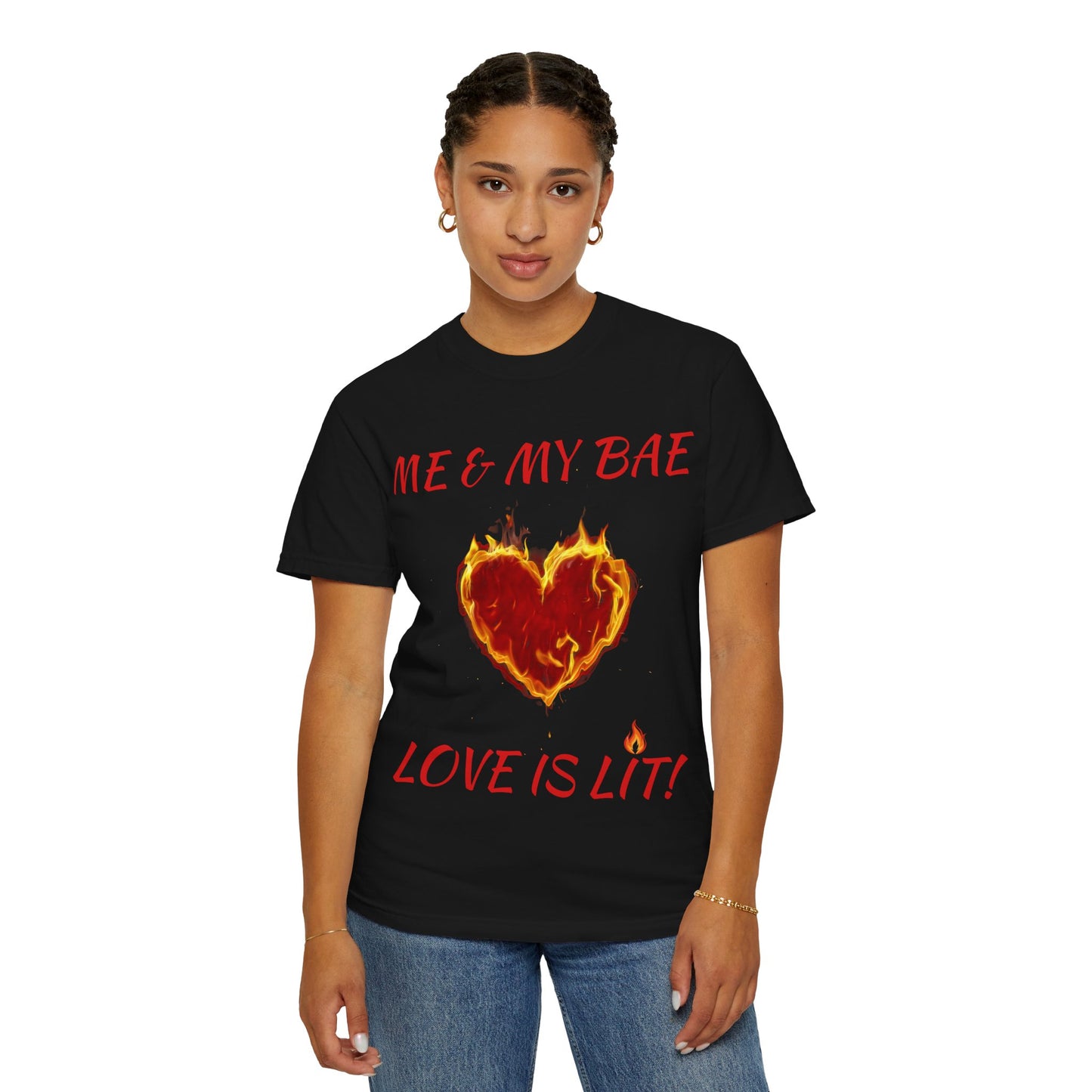 Valentine 'Me & My Bae — Love Is Lit' Graphic Tee