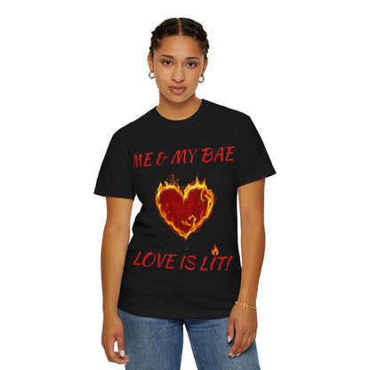 Valentine 'Me & My Bae — Love Is Lit' Graphic Tee