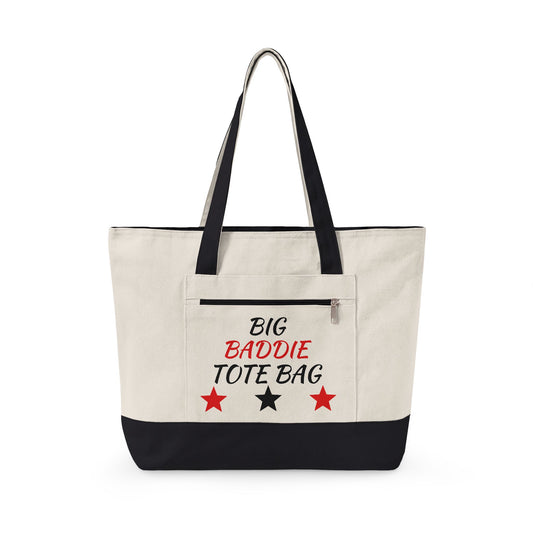 "Big Baddie" Canvas Tote