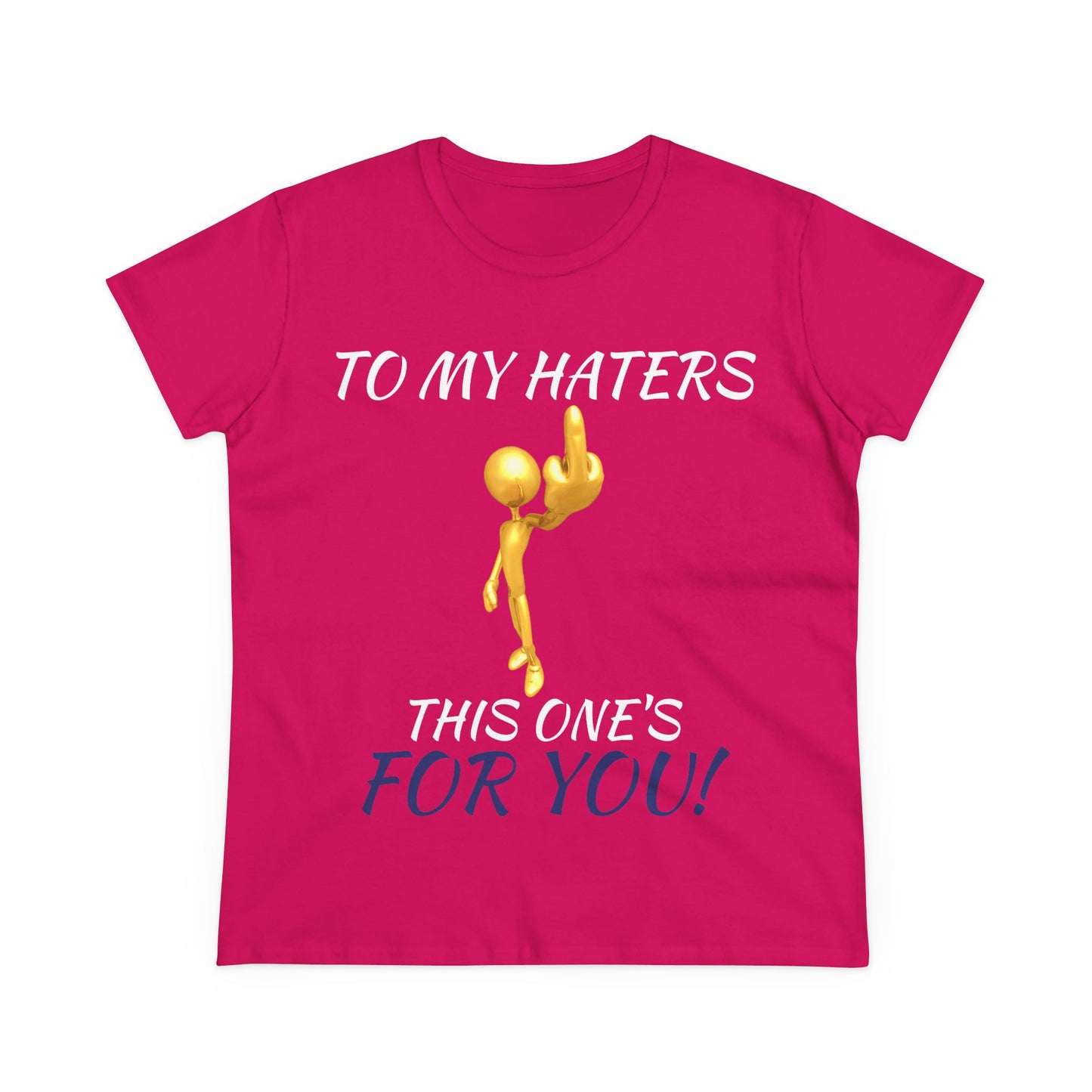 Funny Middle Finger Graphic Tee- Women's