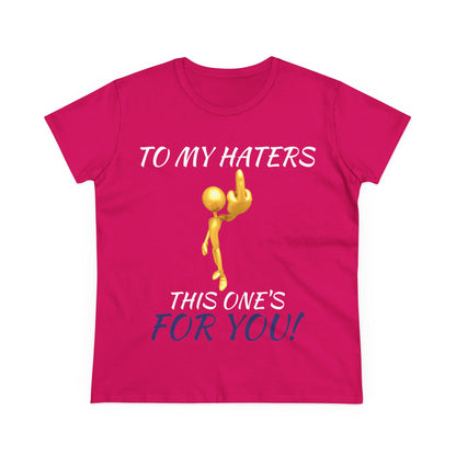 Funny Middle Finger Graphic Tee- Women's