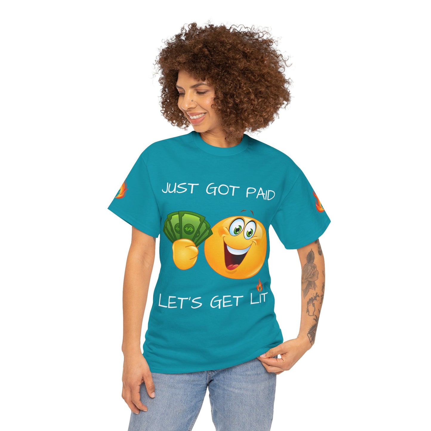 'Just Got Paid Let's Get Lit' T-Shirt