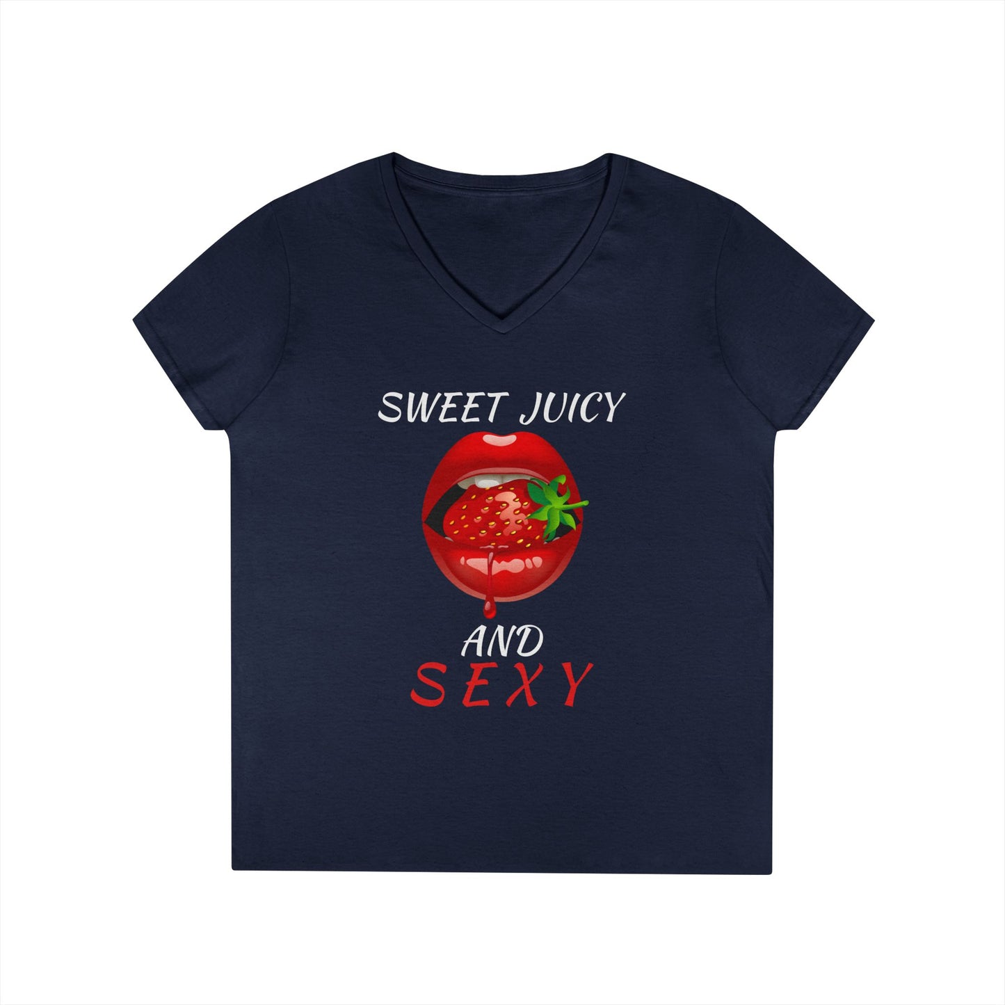 "Sweet Juicy and Sexy" Ladies V-Neck Tee