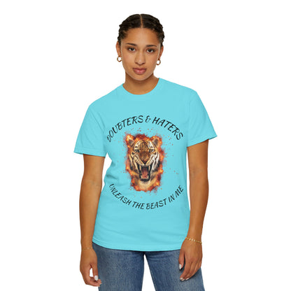 Unleash the Beast Tiger T-Shirt — Doubters & Haters Motivational Tee