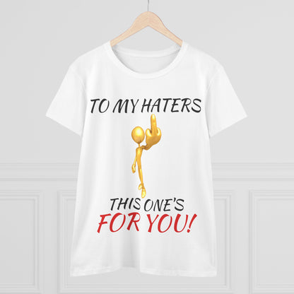 Funny Middle Finger Graphic Tee- Women's