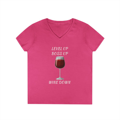 "Wine Down" V-Neck Tee