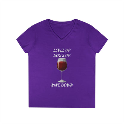 "Wine Down" V-Neck Tee